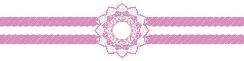 Mandala pattern with pink circles and white circles in the center for adding messages to wedding cards for the bride and groom. vector