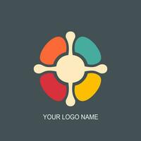 a simple logo that is easy to remember. suitable for companies, industries, etc vector