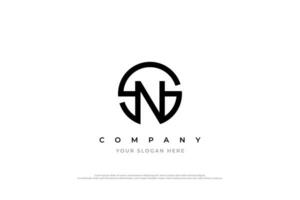 Initial Letter NS Logo or SN Monogram Logo Design vector