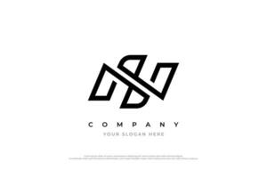 Initial Letter NS Logo or SN Logo Design vector