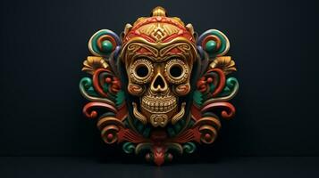 AI generated 3D Render Of Mexico Emblem photo