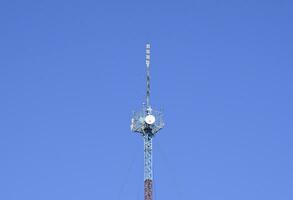 Mast tower relay Internet signals and telephone signals photo