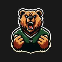 ANGRY BEAR MASCOT LOGO VECTOR