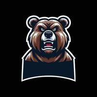 ANGRY BEAR MASCOT LOGO VECTOR