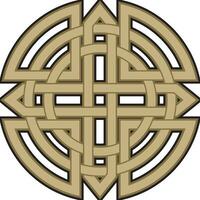 vector oro céltico nudo. ornamento de antiguo europeo pueblos el firmar y símbolo de el irlandesa, escocés, británicos, francos