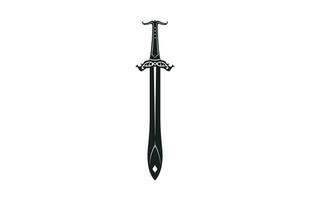 Medieval Sword Vector Silhouette free