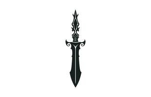 Medieval Sword Vector Silhouette