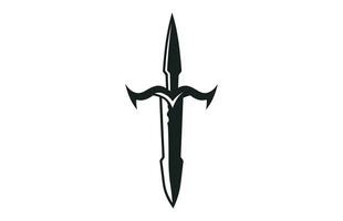 Medieval Sword Vector Silhouette