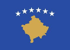 The national flag of Kosovo vector illustration with official color