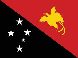 The national flag of Papua New Guinea vector illustration with official color