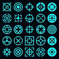 Vector Hi-tech symbols technology futuristic cyberpunk style design element.