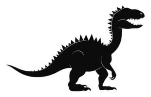 A Dinosaur Vector Silhouette isolated on a white background