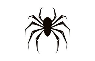 A Spider vector black silhouette isolated on a white background