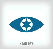 Star logo inside the eyepiece. Company favorite logo template. vector. vector