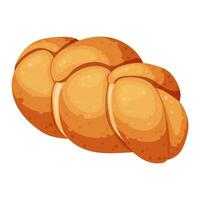 A braided wheat loaf. Vector illustration on a white background