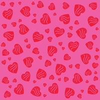 Red hearts pattern,Valentines day background vector