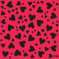 Red hearts pattern,Valentines day background vector