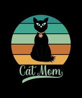 gato mamá y mejor dias son gato día camiseta diseño vector ilustración