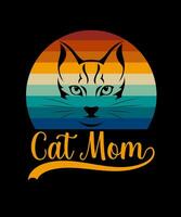 gato mamá y mejor dias son gato día camiseta diseño vector ilustración