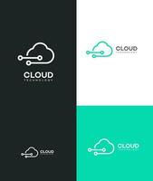 cloud technology logo vector