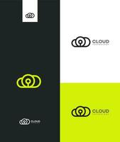 cloud technology logo vector