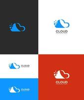 cloud technology logo vector