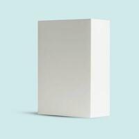 Mock up white cardboard box. Blank white product packagings box photo