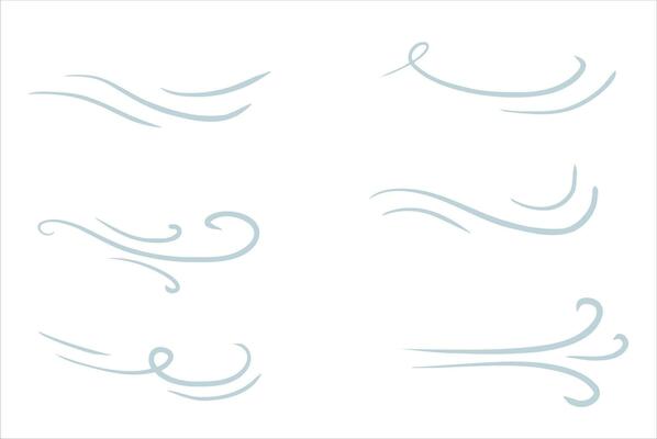 Curve Wind. Abstract Air flow. Black wavy line. Breeze and weather icon. Flat illustration isolated on white background