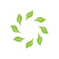 Tree leaf vector logo design, eco friendly concept