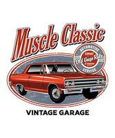 Muscle Classic Vintage Vector Illustration