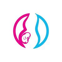 Pregnant mother logo icon, vector illustration design