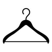 Hanger black vector icon isolated on white background