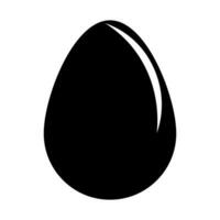 Egg black vector icon isolated on white background