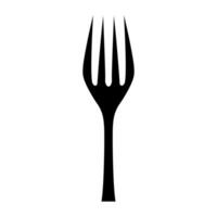 Fork black vector icon isolated on white background