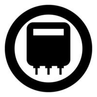 Electric meter home electricity power counts energy measuring consumption equipment icon in circle round black color vector illustration image solid outline style