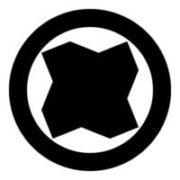 Coal charcoal icon in circle round black color vector illustration image solid outline style