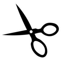 Scissors black vector icon isolated on white background