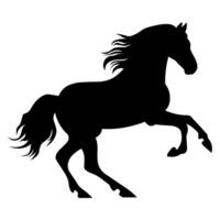 caballo negro vector icono aislado en blanco antecedentes
