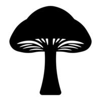 Mushroom black vector icon isolated on white background