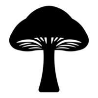 Mushroom black vector icon isolated on white background