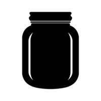 Jar black vector icon isolated on white background