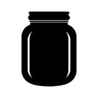 Jar black vector icon isolated on white background