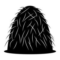 Haystack black vector icon isolated on white background
