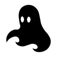 fantasma negro vector icono aislado en blanco antecedentes