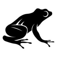 Frog black vector icon isolated on white background