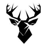 Deer black vector icon isolated on white background