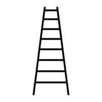 Ladder black vector icon isolated on white background