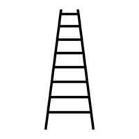 Ladder black vector icon isolated on white background