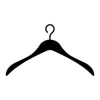 Hanger black vector icon isolated on white background