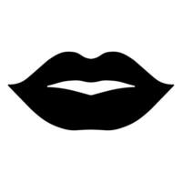 labios negro vector icono aislado en blanco antecedentes